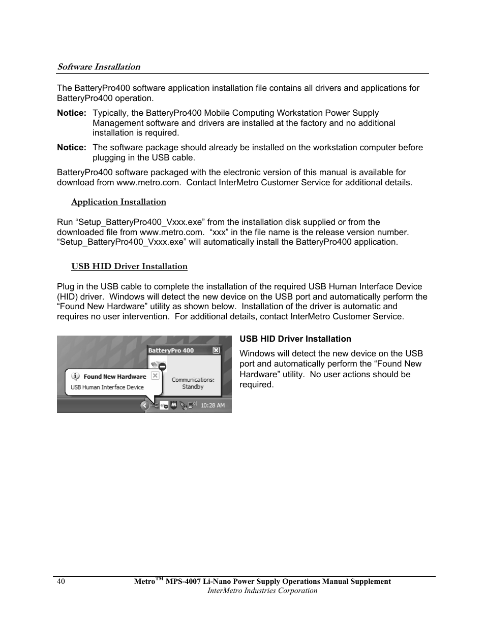 Metro Mobile Computing Workstations MPS-4007 Lithium Ion Nano-Phosphate Power Supply User Manual | Page 40 / 52