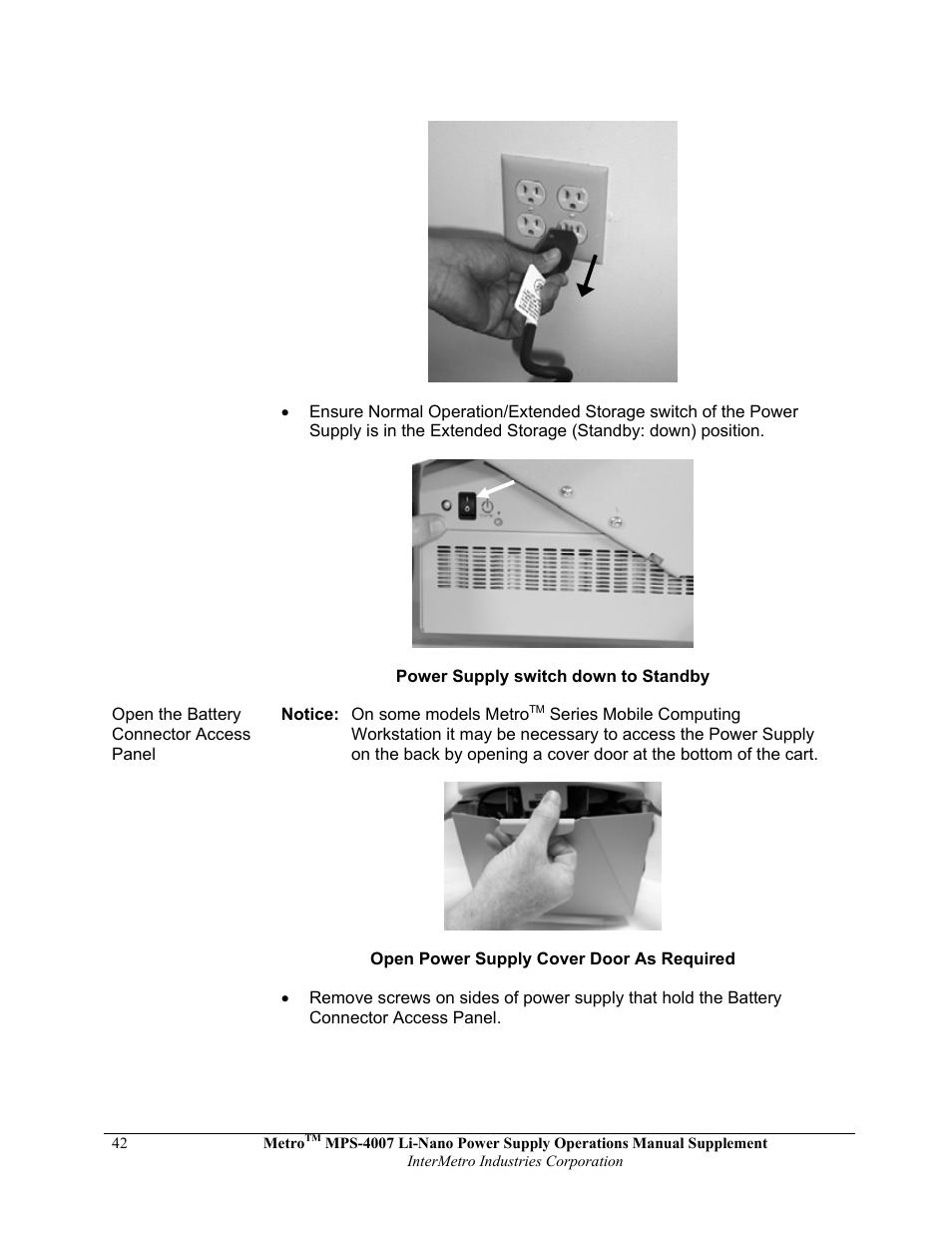 Metro Mobile Computing Workstations MPS-4007 Lithium Ion Nano-Phosphate Power Supply User Manual | Page 42 / 52