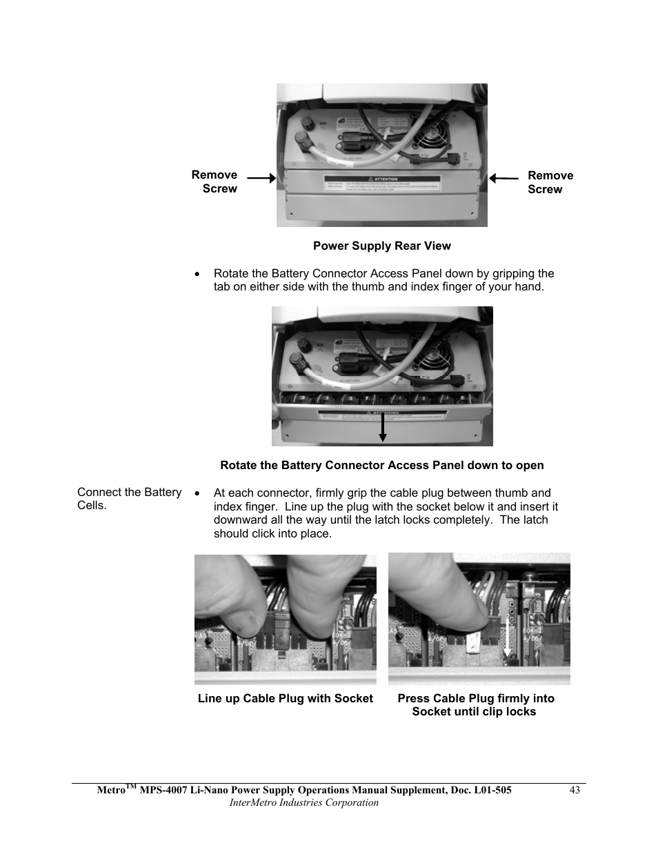 Metro Mobile Computing Workstations MPS-4007 Lithium Ion Nano-Phosphate Power Supply User Manual | Page 43 / 52