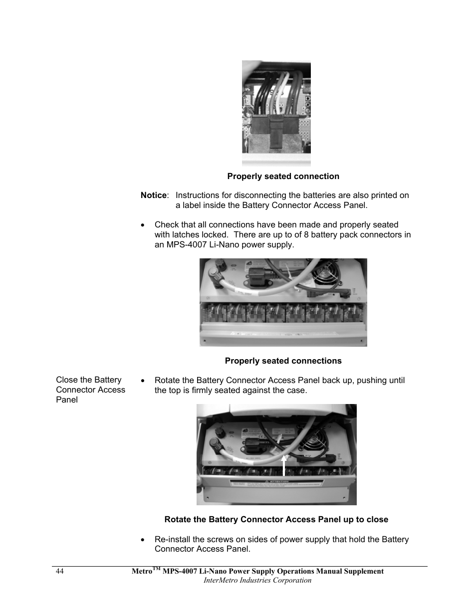 Metro Mobile Computing Workstations MPS-4007 Lithium Ion Nano-Phosphate Power Supply User Manual | Page 44 / 52