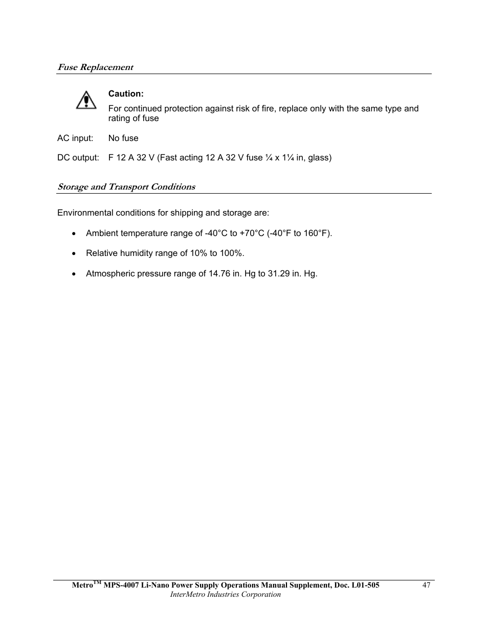 Metro Mobile Computing Workstations MPS-4007 Lithium Ion Nano-Phosphate Power Supply User Manual | Page 47 / 52