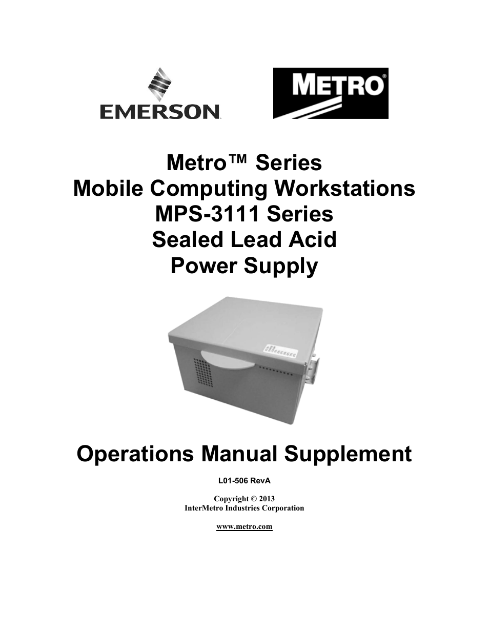 Metro Mobile Computing Workstations MPS-3111 Series Sealed Lead Acid Power Supply User Manual | 36 pages
