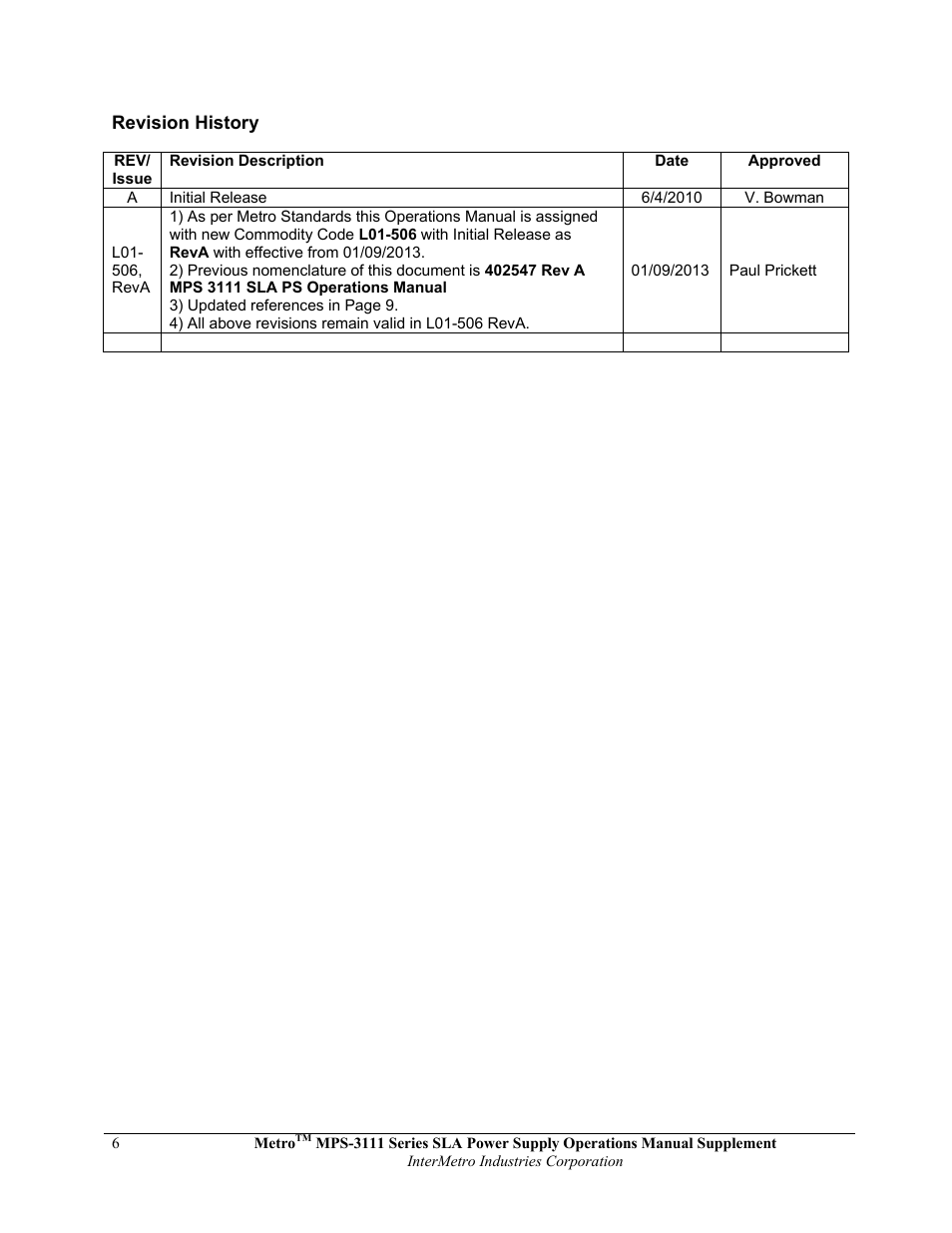 Metro Mobile Computing Workstations MPS-3111 Series Sealed Lead Acid Power Supply User Manual | Page 6 / 36