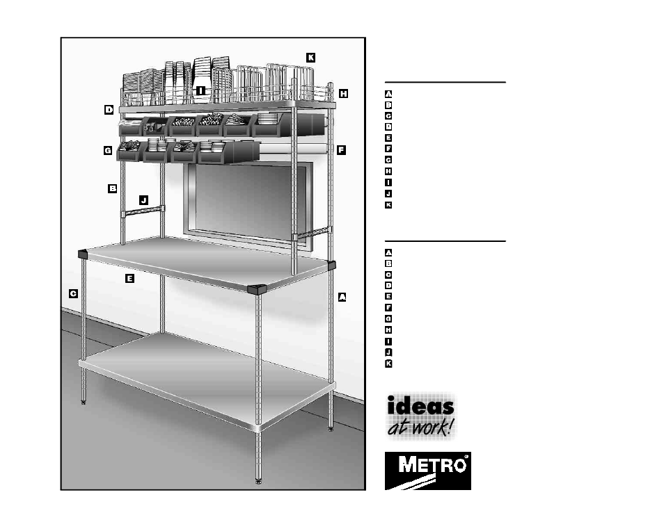 Metro Carry-Out Worktable (Pass Through) User Manual | 1 page