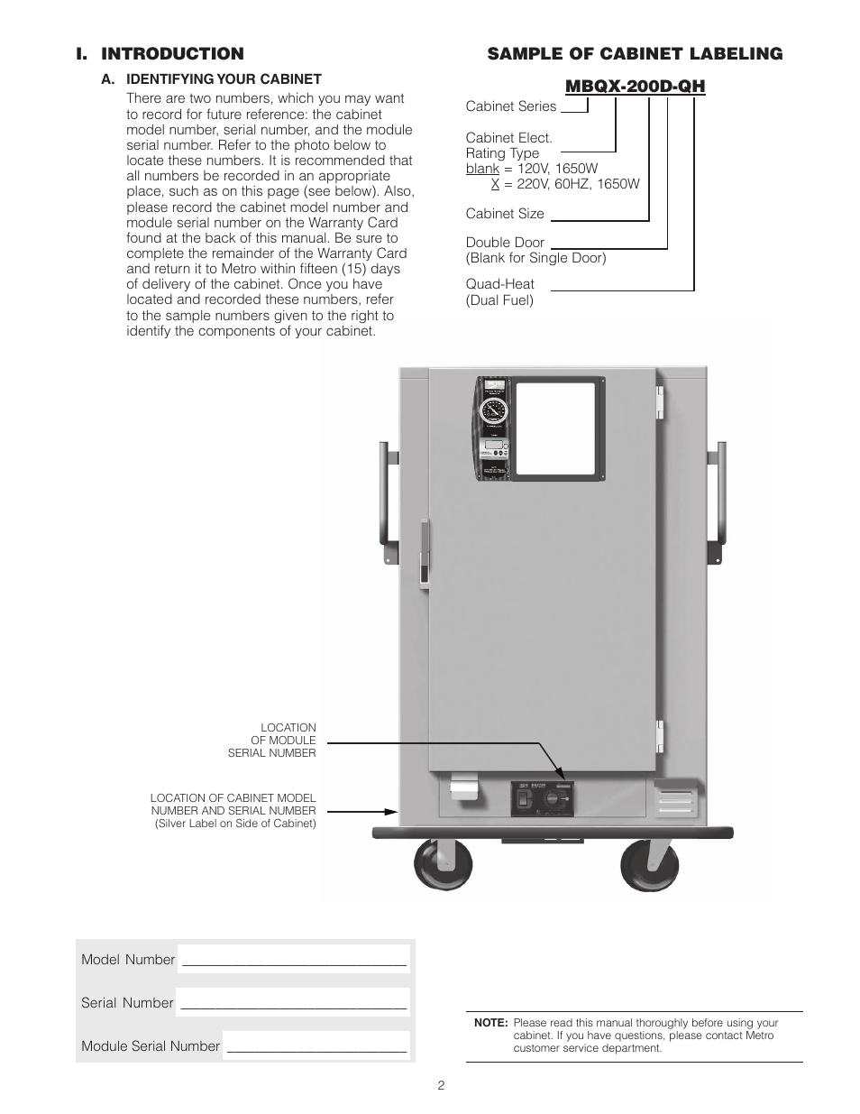 Metro MBQ Heated Banquet Cabinet User Manual | Page 3 / 16