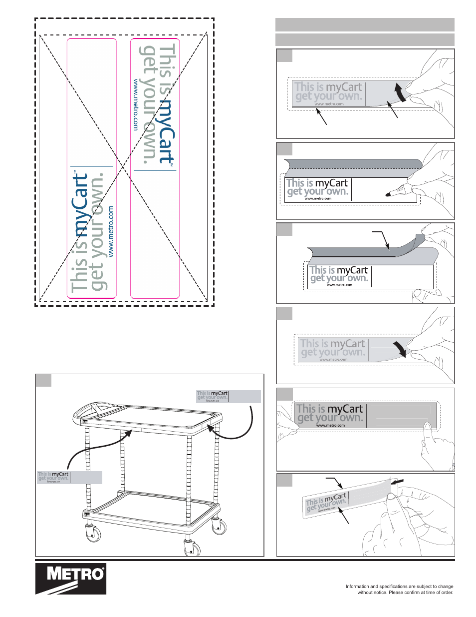 Metro MyCart Label User Manual | 1 page