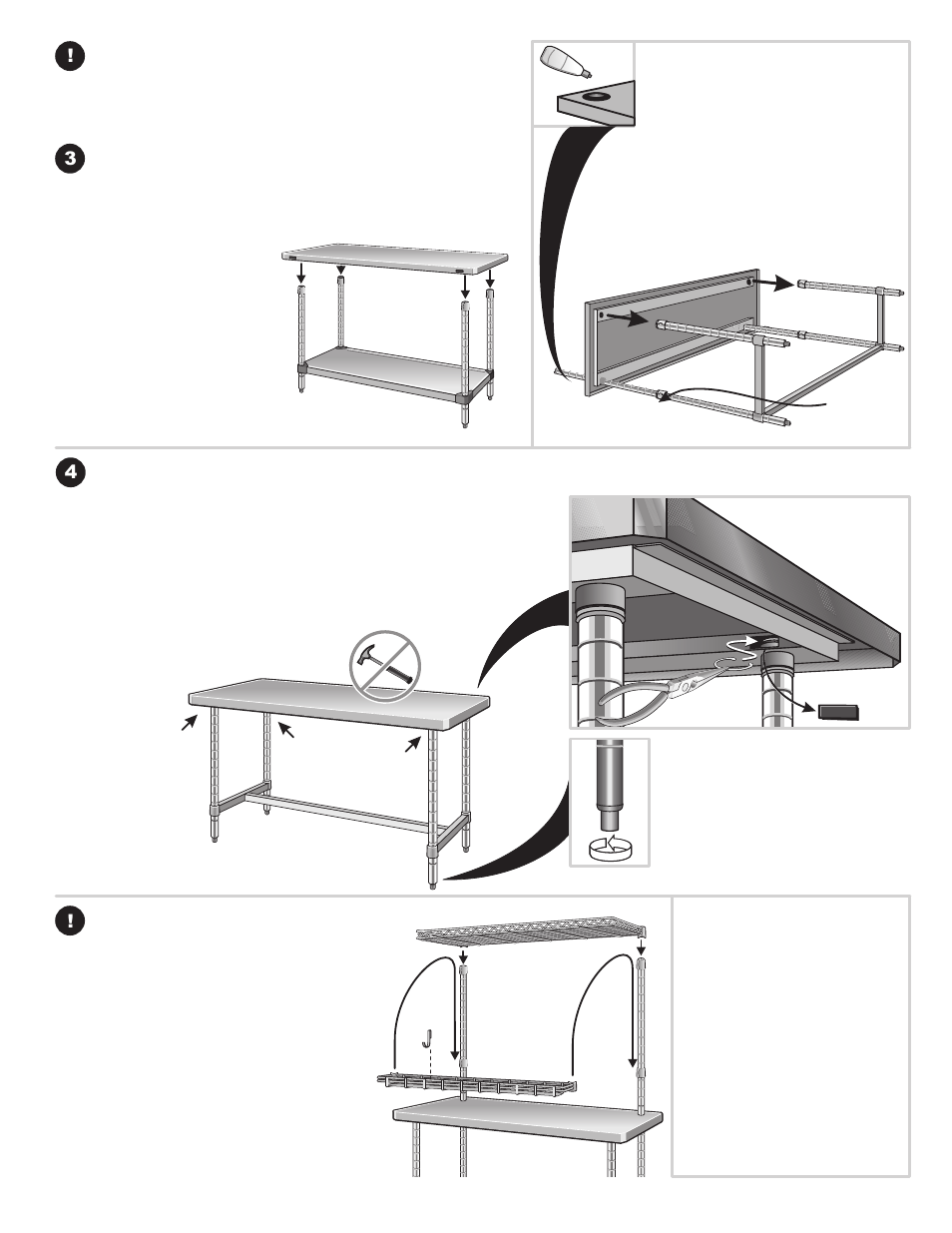 Metro Tables, HD Super, Clean/Work User Manual | Page 4 / 6