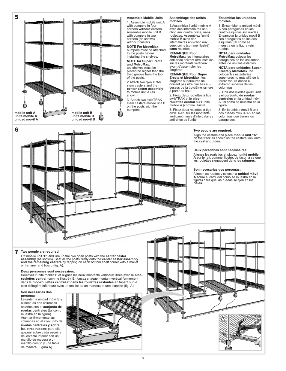 Metro QwikTRAK, Double Deep User Manual | Page 5 / 6