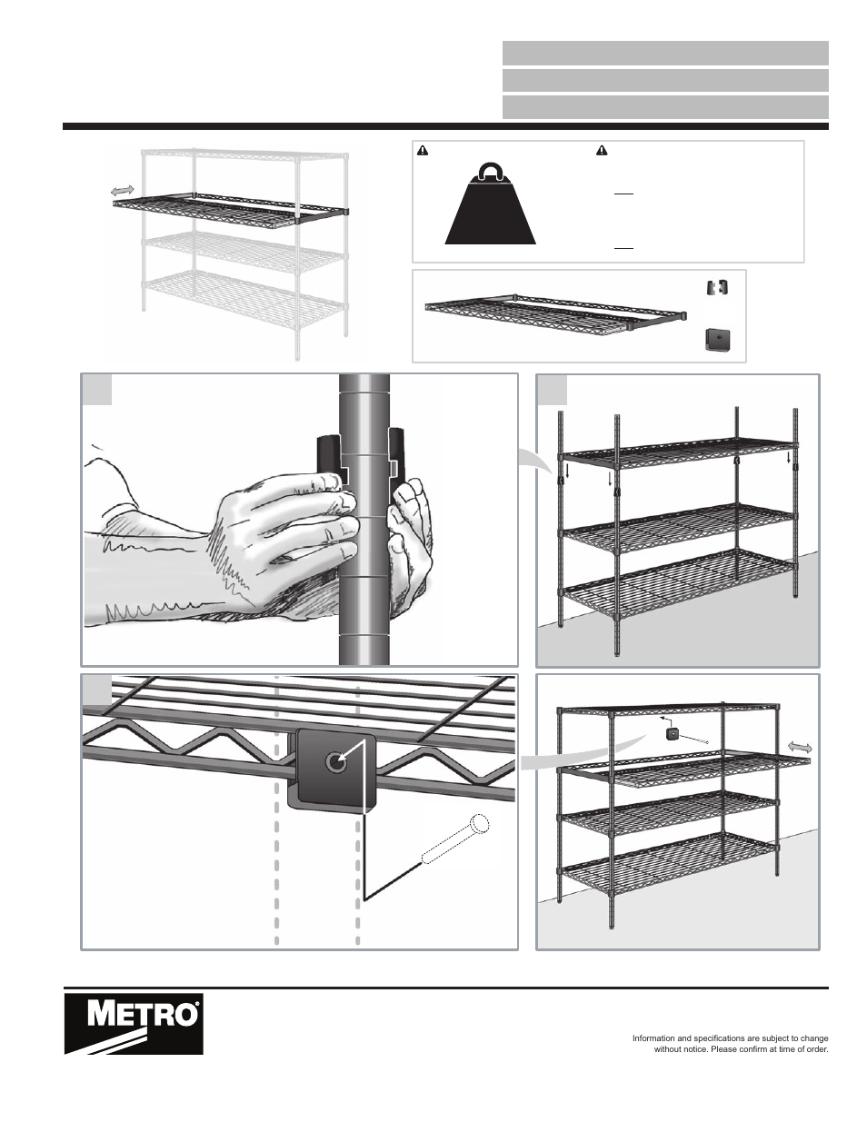 Metro Gliding Shelf User Manual | 1 page