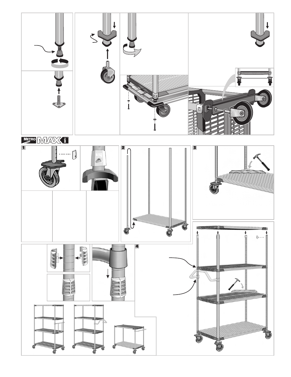 Stationary fixe fija mobile mobile móvil, Handle poignée asa | Metro MetroMax i / MetroMax Q User Manual | Page 3 / 12