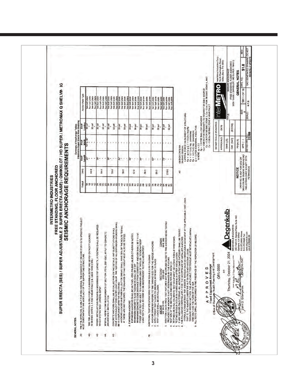 Metro Seismic, Floor Plates User Manual | Page 3 / 4