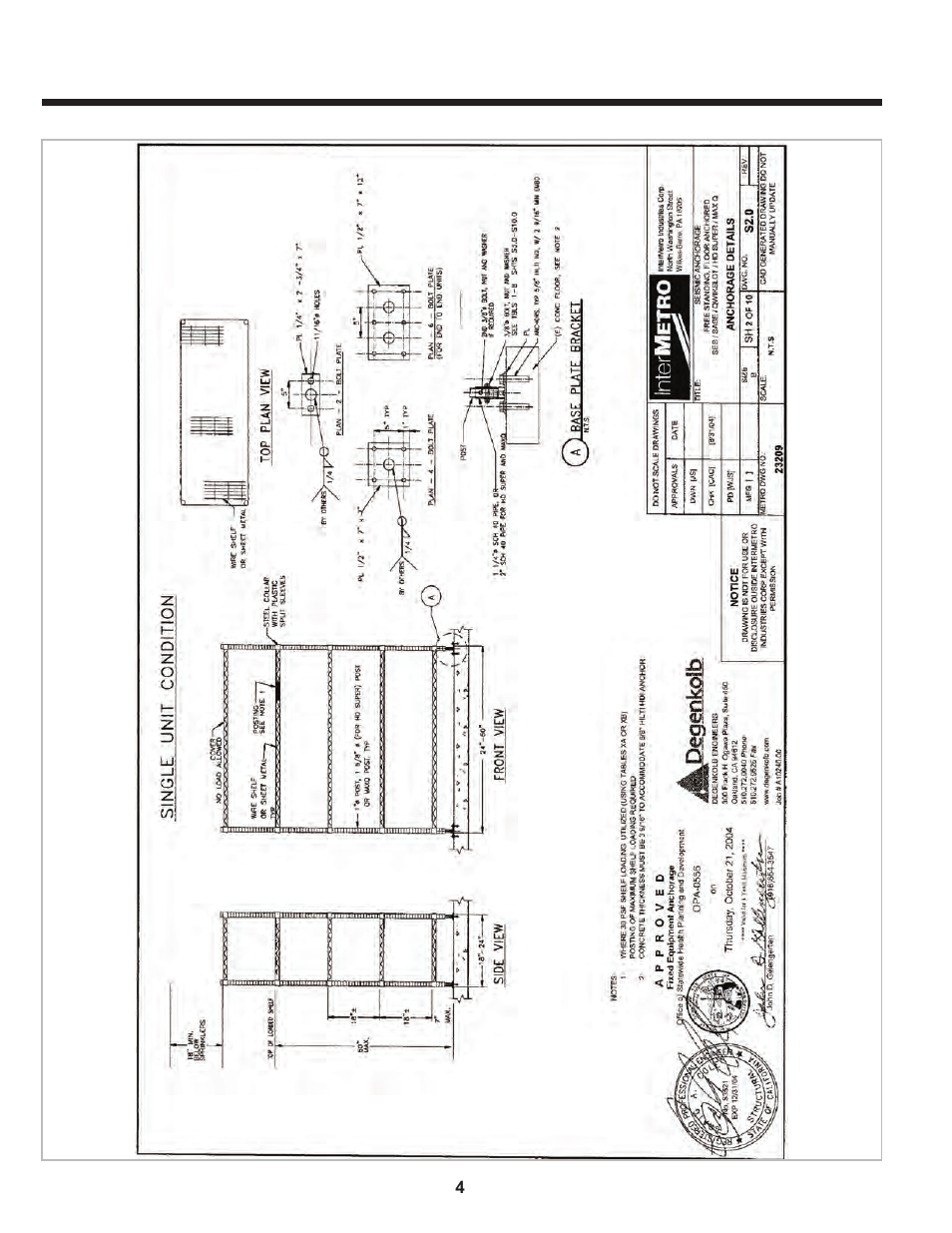 Metro Seismic, Floor Plates User Manual | Page 4 / 4