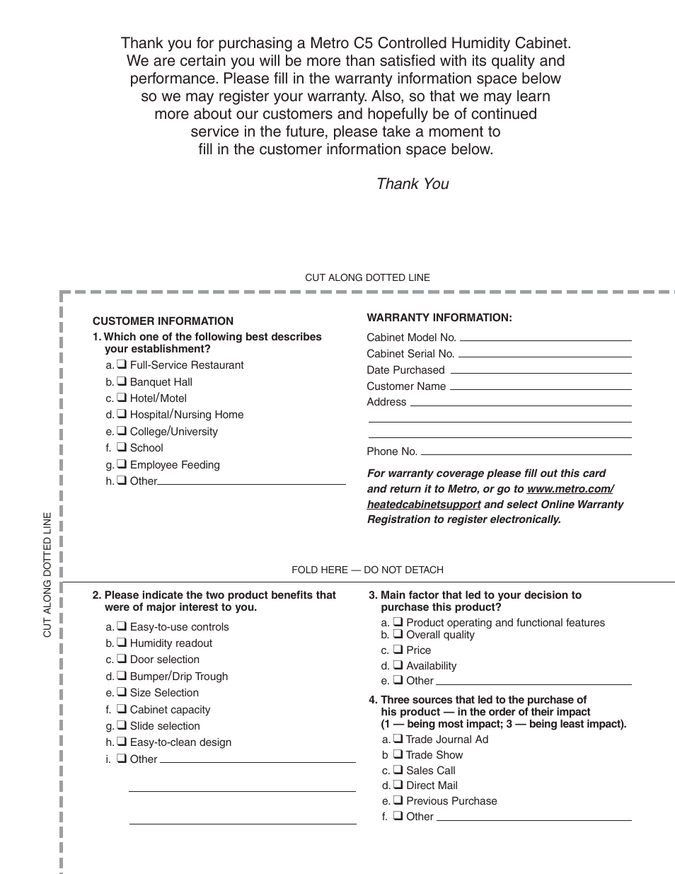 Metro 9 Series Controlled Humidity Heated Holding & Proofing Cabinets User Manual | Page 21 / 24