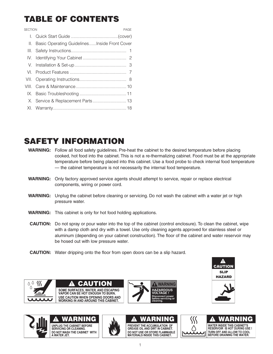 Metro 9 Series Controlled Humidity Heated Holding & Proofing Cabinets User Manual | Page 3 / 24