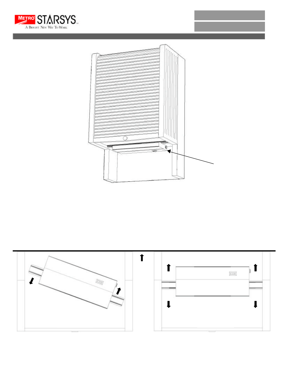 Metro Starsys Overhead Light User Manual | 1 page