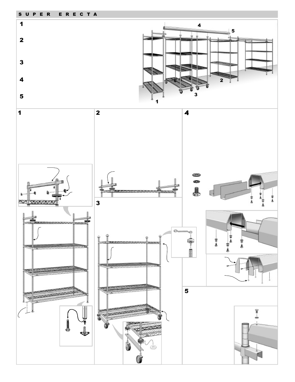 L01-390 3, X 4 x 8 | Metro Top Track Shelving System User Manual | Page 3 / 6
