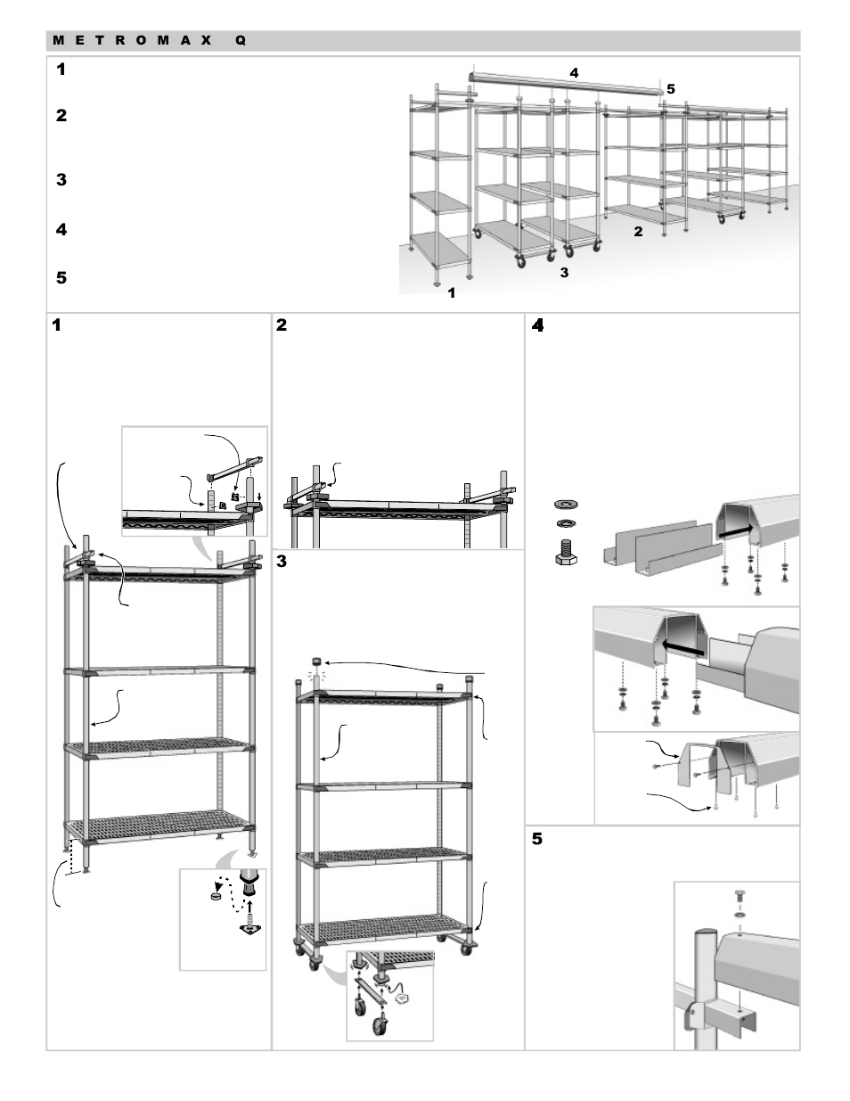 L01-390 5, 1x 2 | Metro Top Track Shelving System User Manual | Page 5 / 6