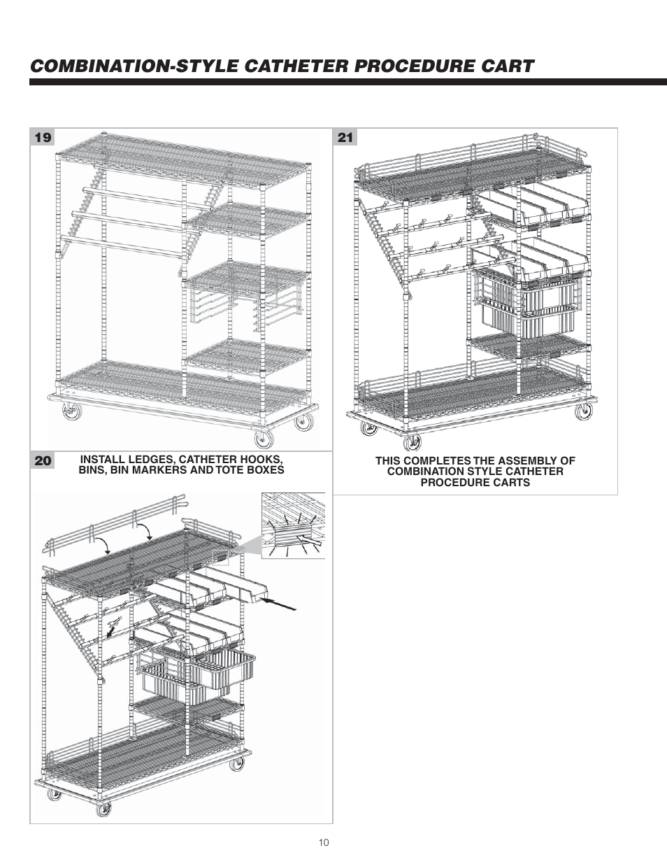 Combination-style catheter procedure cart | Metro Sterile Wrap Rack User Manual | Page 10 / 12