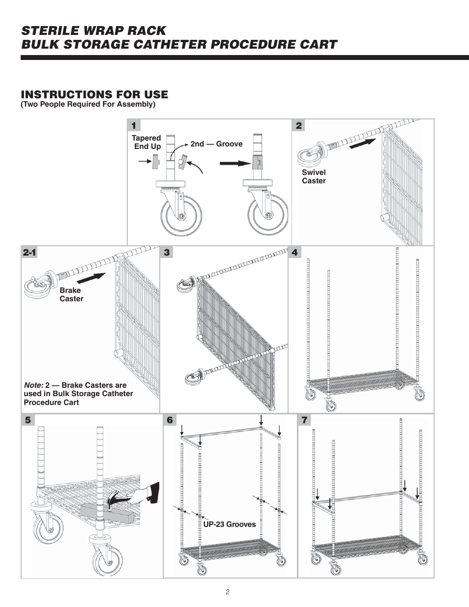 Instructions for use | Metro Sterile Wrap Rack User Manual | Page 2 / 12