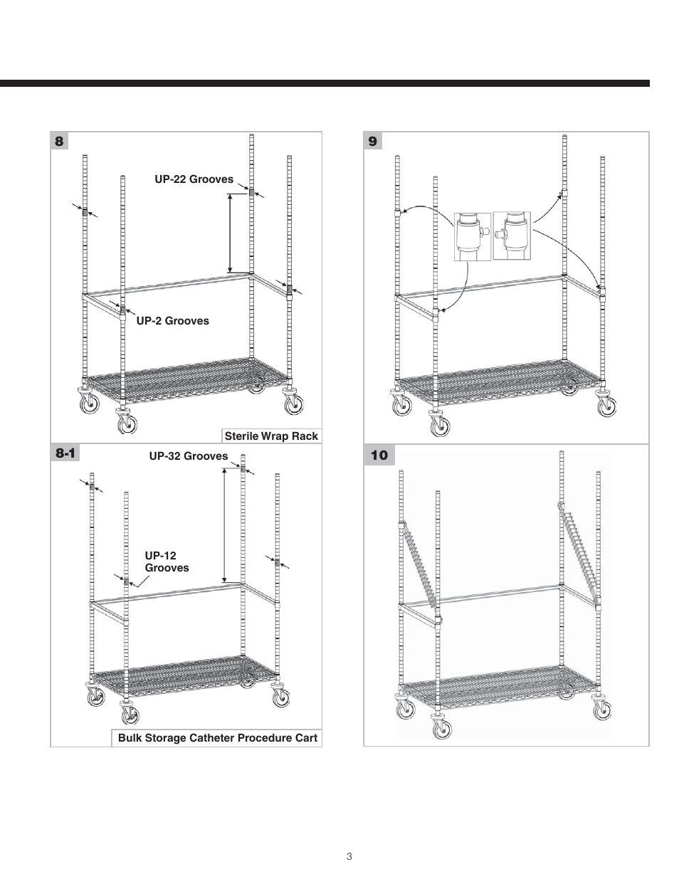 Metro Sterile Wrap Rack User Manual | Page 3 / 12