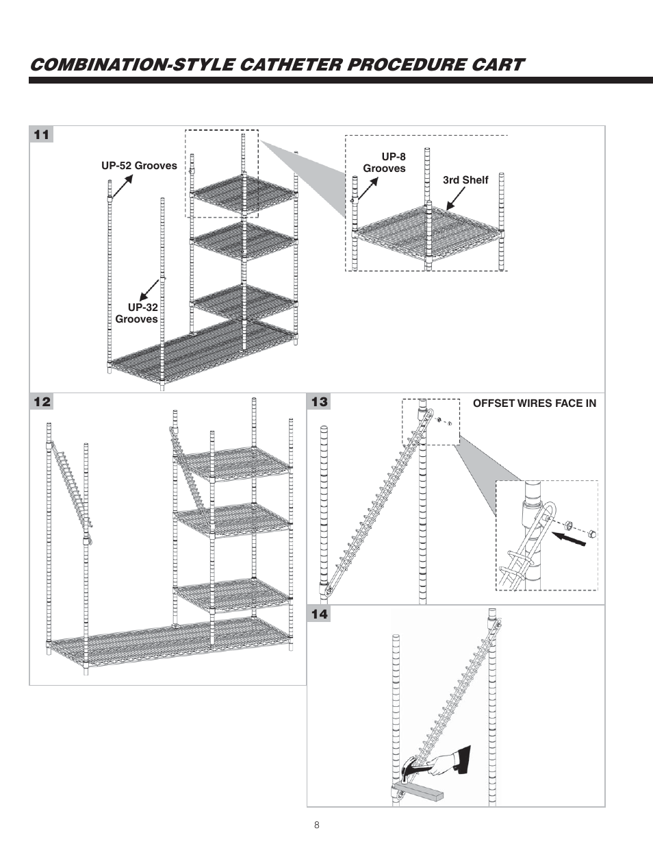 Combination-style catheter procedure cart | Metro Sterile Wrap Rack User Manual | Page 8 / 12