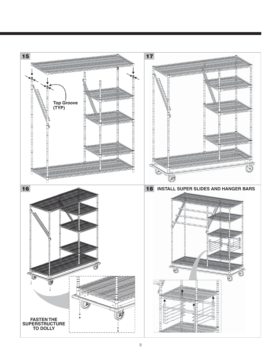 Metro Sterile Wrap Rack User Manual | Page 9 / 12