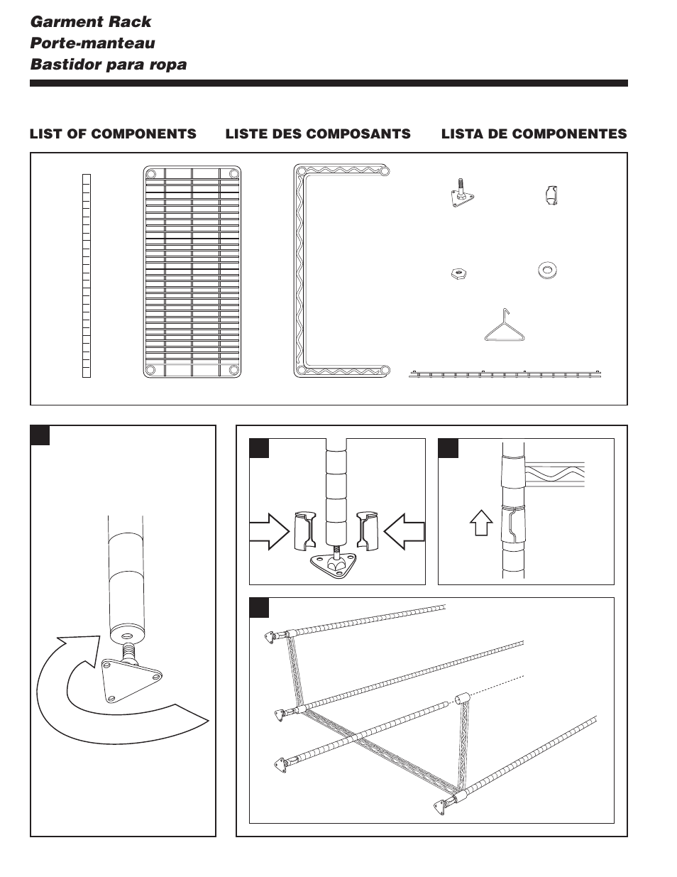 Garment rack porte-manteau bastidor para ropa | Metro Garment Rack User Manual | Page 2 / 6
