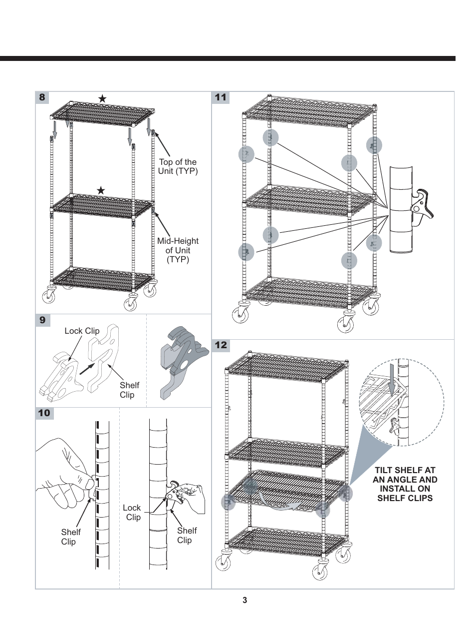 Metro qwikSLOT Drop Mat Shelving User Manual | Page 3 / 4