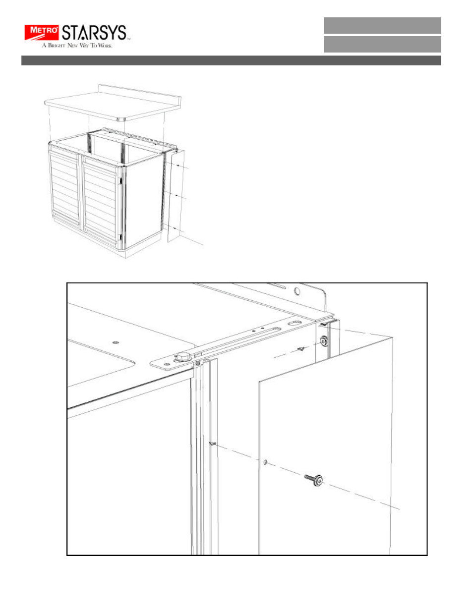 Metro Starsys Workcenters Back Filler Kit User Manual | 1 page