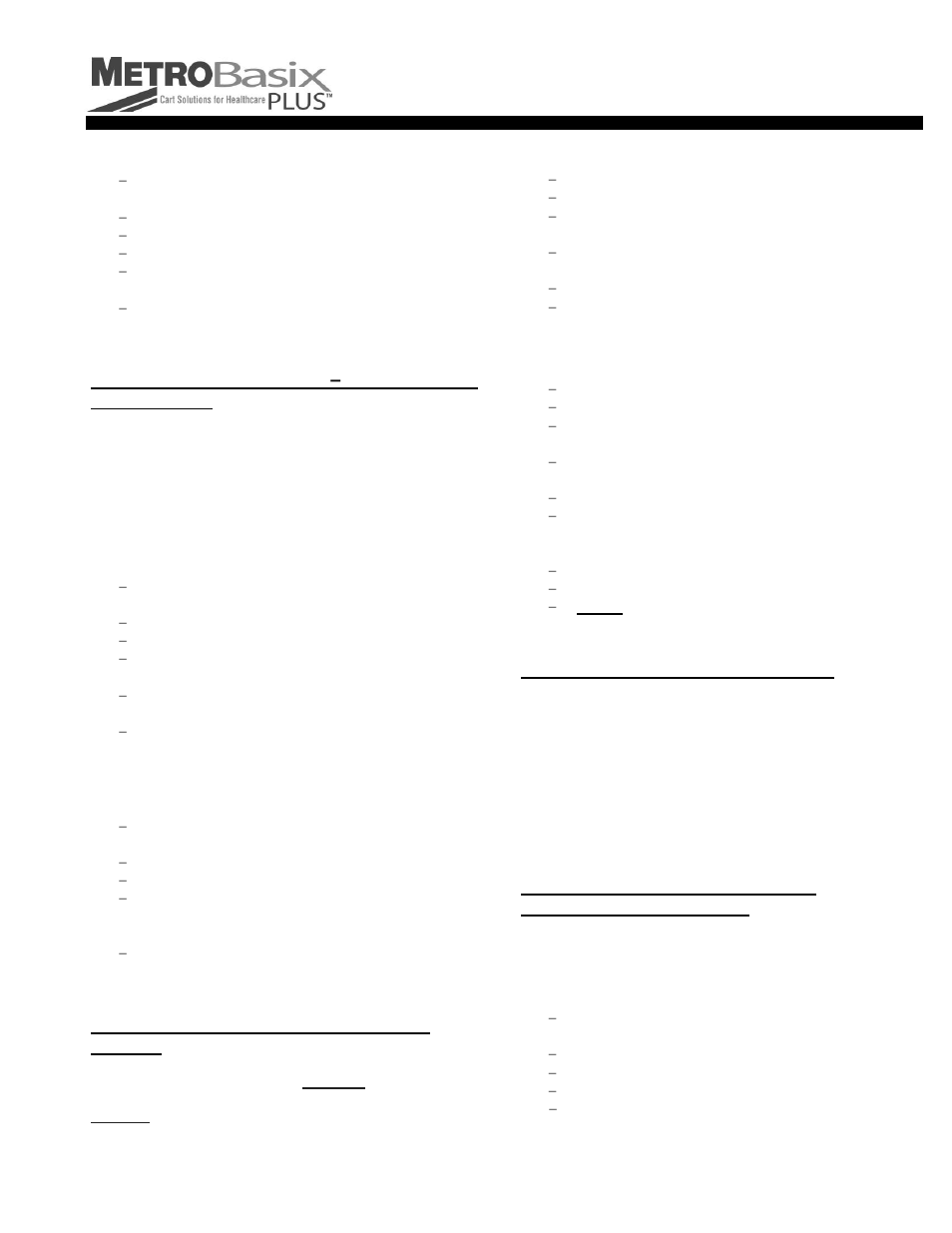Metro Basix Plus Electronic Locking User Manual | Page 3 / 4
