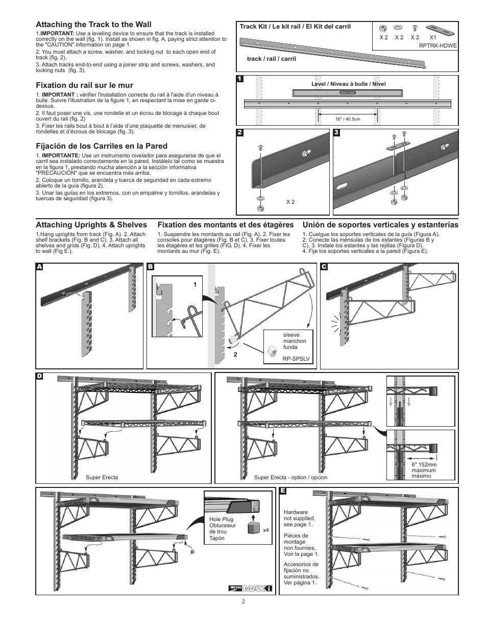 Metro Wall System, SmartWall G3 User Manual | Page 2 / 4