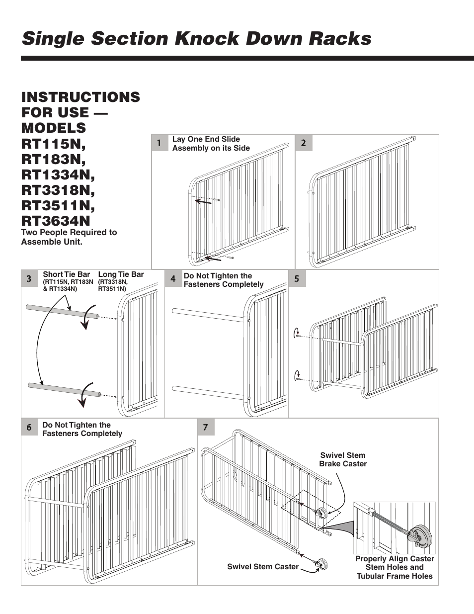 Metro Knock Down Racks, Single Section User Manual | Page 2 / 4