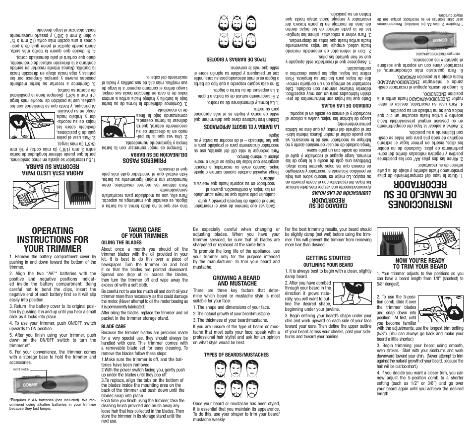 Conair GMT100RQCS User Manual | 2 pages