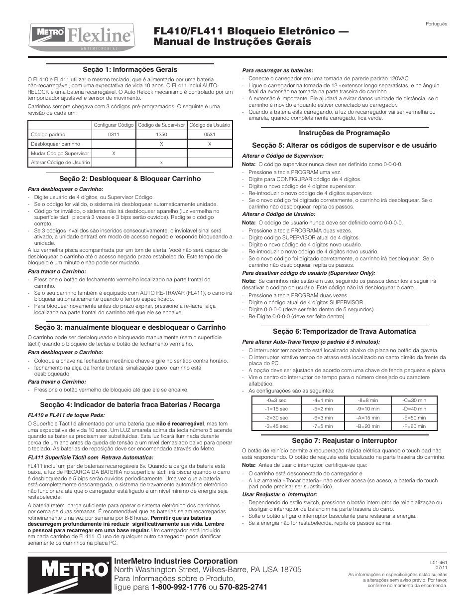 Metro Flexline FL410-FL411 User Manual | Page 5 / 6