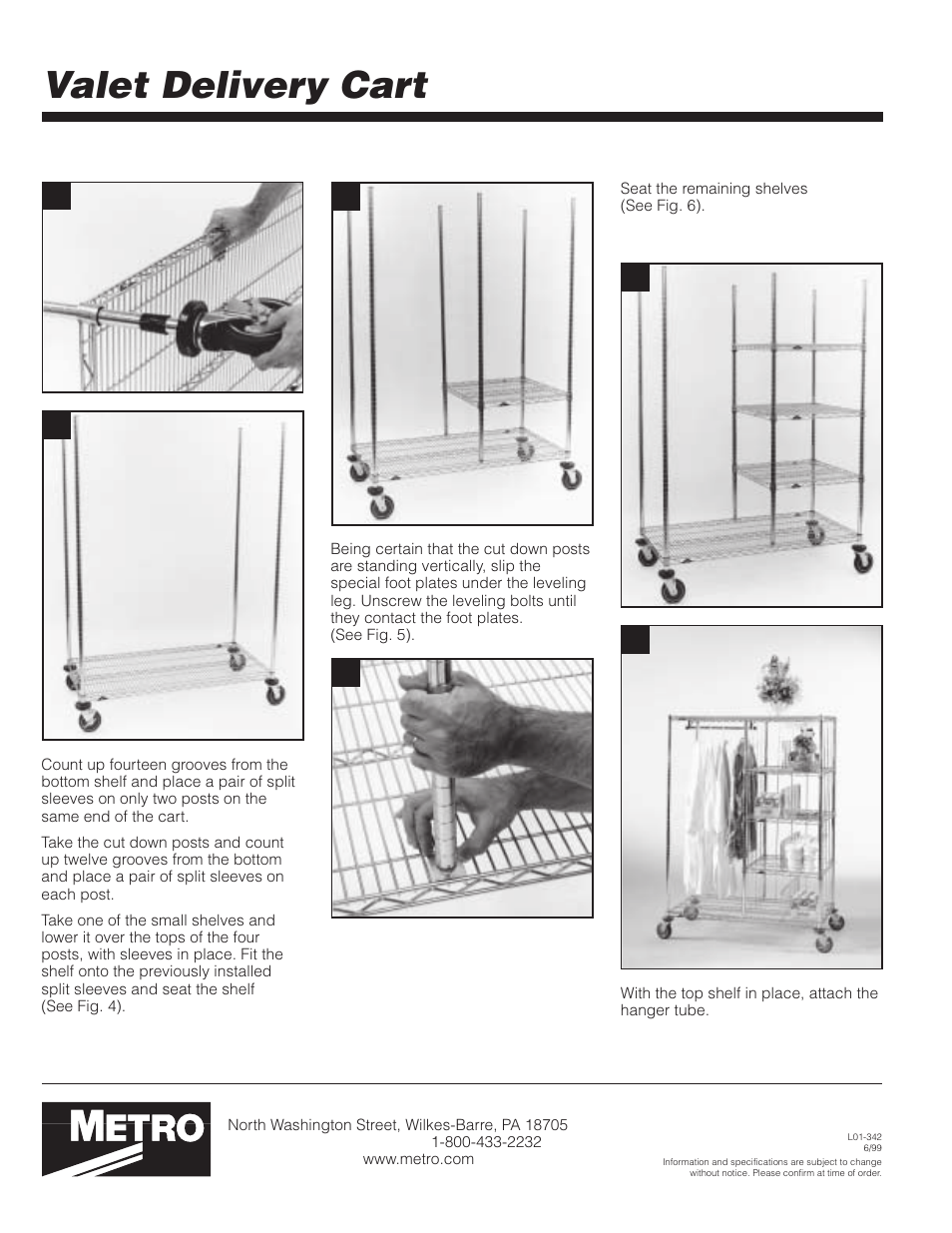 Valet delivery cart | Metro Valet Delivery Cart User Manual | Page 2 / 2