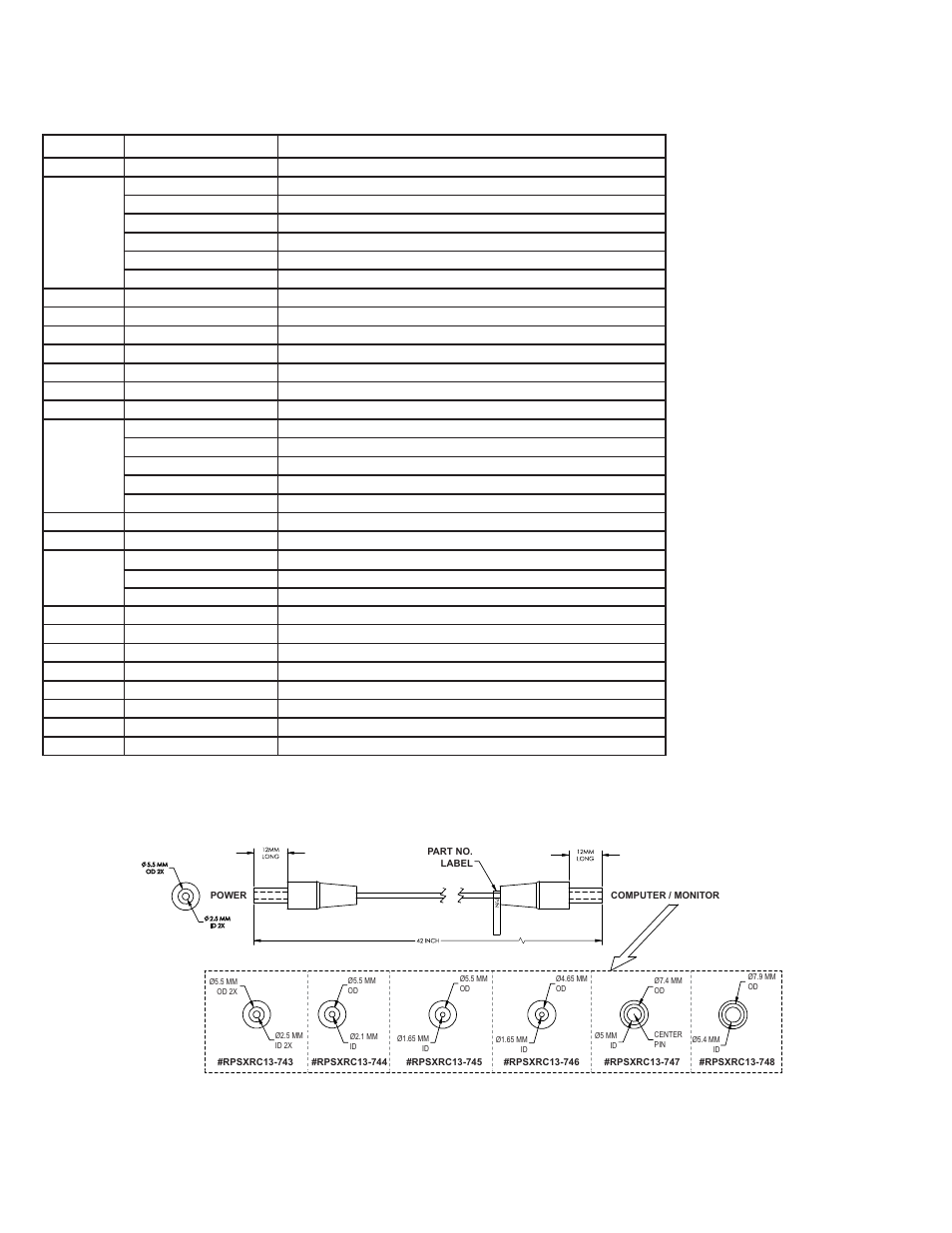 Replacement parts list, Dc power cable identifi cation, Item# part description | Metro Starsys Mobile Power User Manual | Page 12 / 16