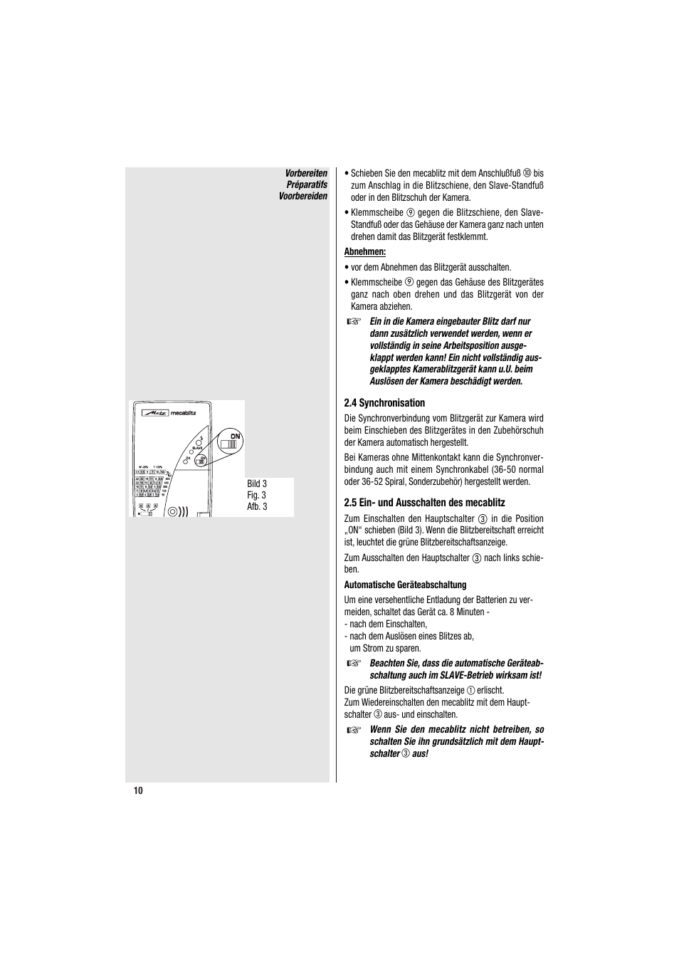Metz MECABLITZ 34 CS-2 digital User Manual | Page 10 / 80