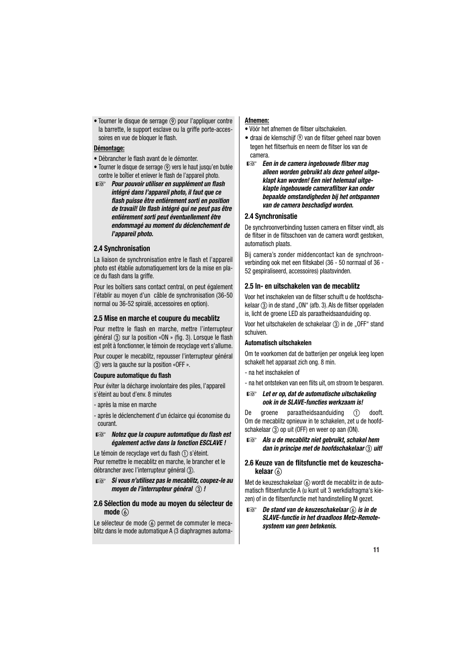 Metz MECABLITZ 34 CS-2 digital User Manual | Page 11 / 80