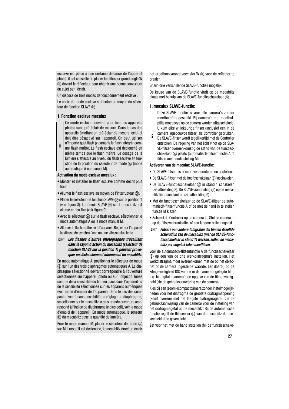 Metz MECABLITZ 34 CS-2 digital User Manual | Page 27 / 80