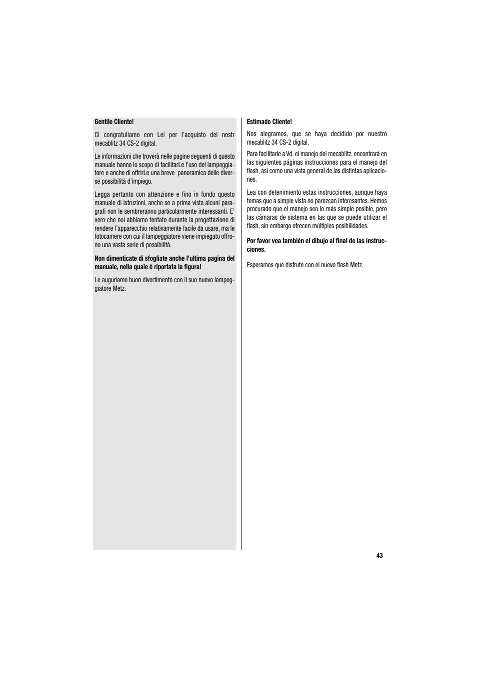 Metz MECABLITZ 34 CS-2 digital User Manual | Page 43 / 80