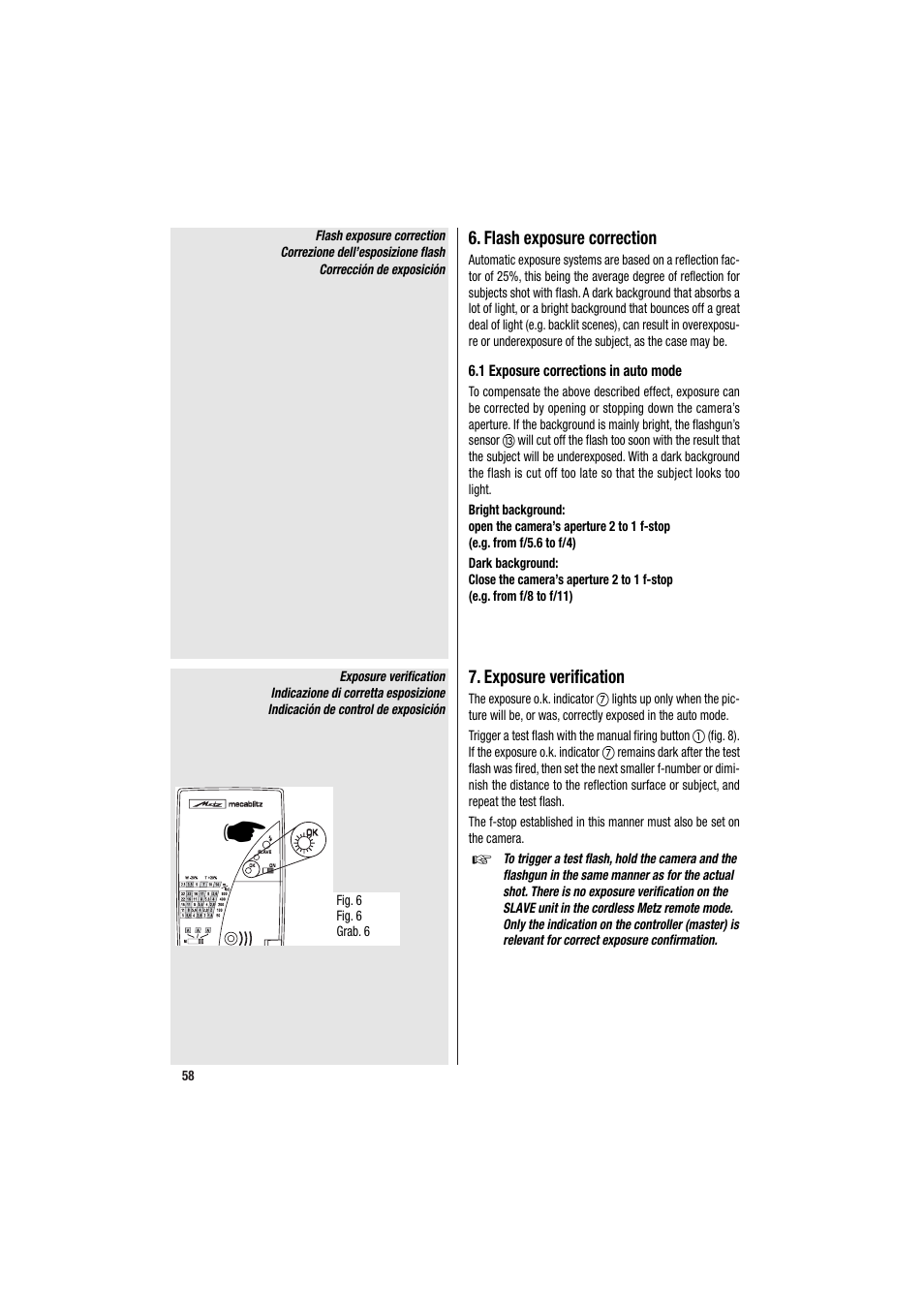 Metz MECABLITZ 34 CS-2 digital User Manual | Page 58 / 80