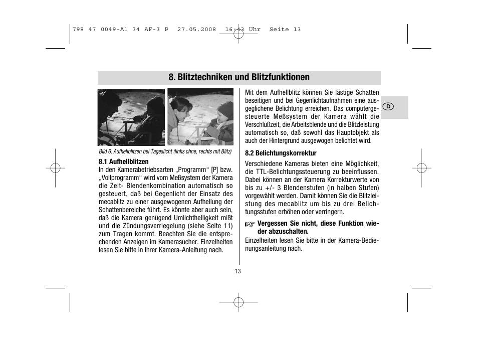 Metz MECABLITZ 34 AF-3 Pentax User Manual | Page 13 / 108
