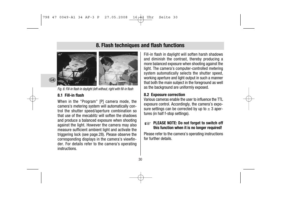 Metz MECABLITZ 34 AF-3 Pentax User Manual | Page 30 / 108