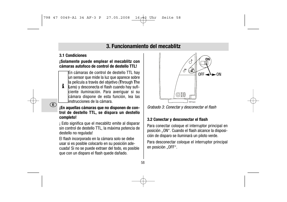 Metz MECABLITZ 34 AF-3 Pentax User Manual | Page 58 / 108