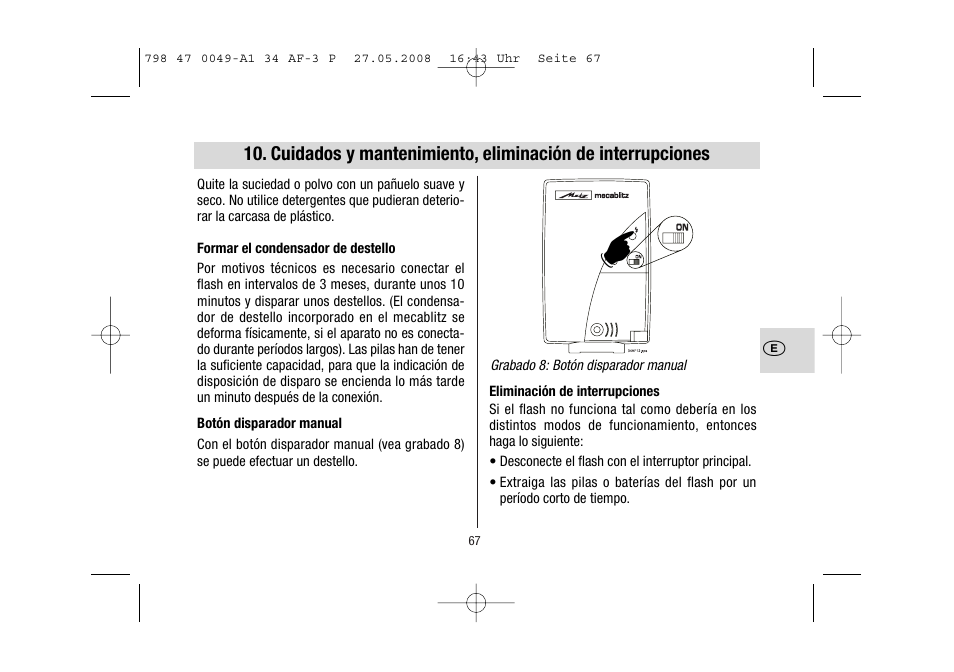 Metz MECABLITZ 34 AF-3 Pentax User Manual | Page 67 / 108