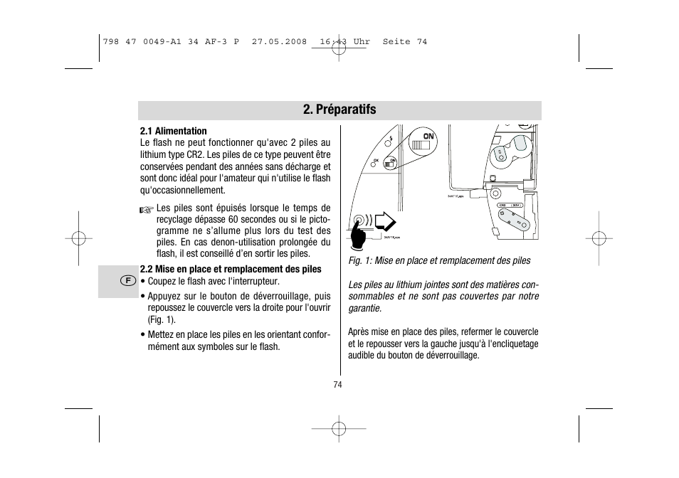 Metz MECABLITZ 34 AF-3 Pentax User Manual | Page 74 / 108