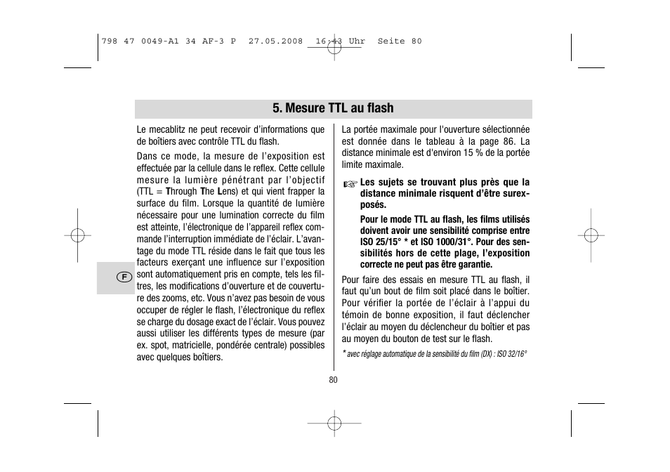 Metz MECABLITZ 34 AF-3 Pentax User Manual | Page 80 / 108