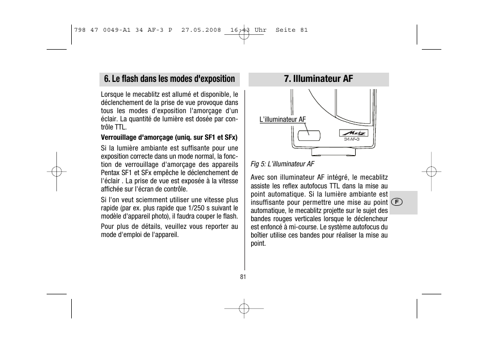 Metz MECABLITZ 34 AF-3 Pentax User Manual | Page 81 / 108