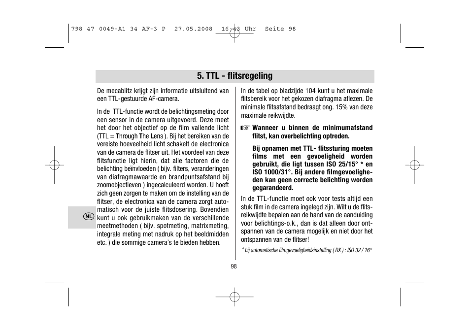 Metz MECABLITZ 34 AF-3 Pentax User Manual | Page 98 / 108