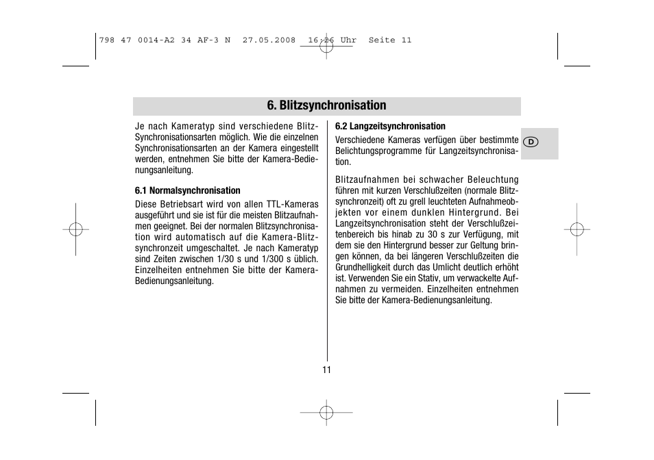 Metz MECABLITZ 34 AF-3 Nikon User Manual | Page 11 / 128